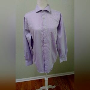 Pronto Uomo Egyptian Cotton Button Front Long Sleeve Shirt